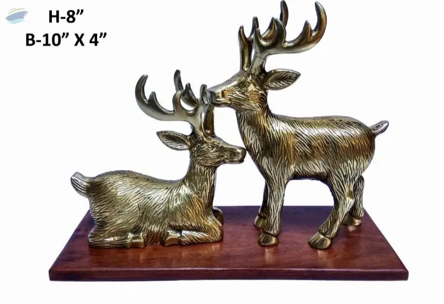 Aluminum Fengshui Stag Animal Figurine