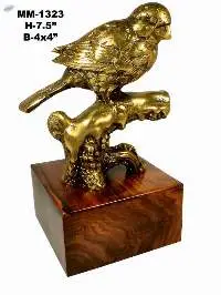 Aluminum Fengshui Sparrow Bird Figurine