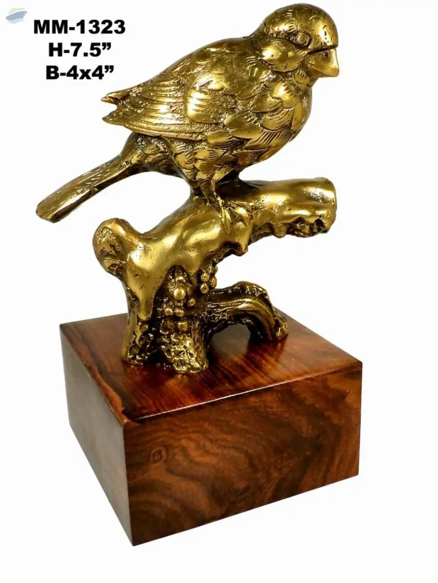 Aluminum Fengshui Sparrow Bird Figurine