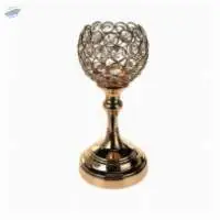 Gold Crystal Candle Holder (GNH469)