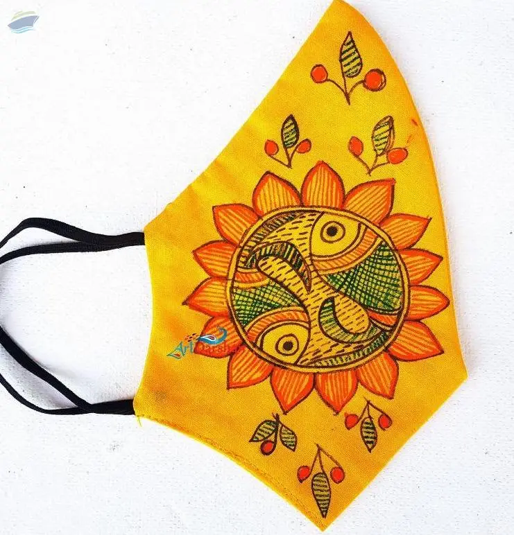 Handpainted Cotton Mask