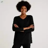 Plain V-neck T-shirt