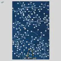 RUG KB-5125 winter flowers blue