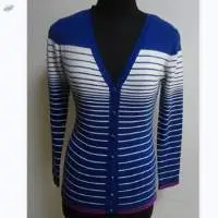 Women's Knitted Stripes Sweater Garment