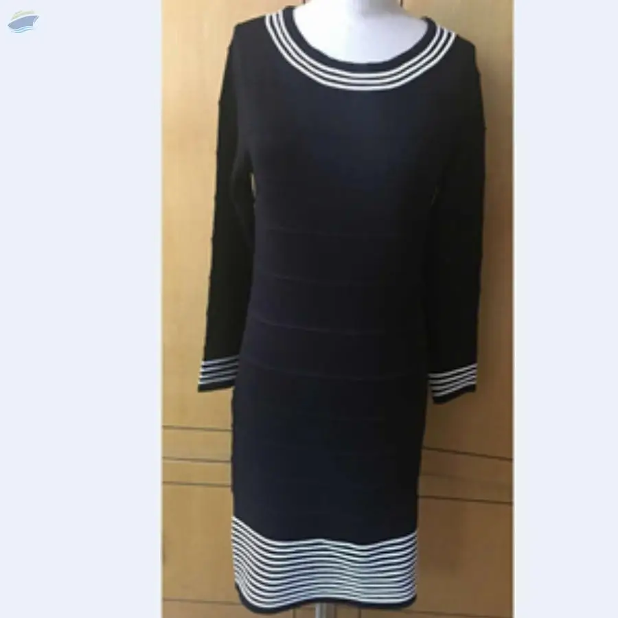 Ladies Knitted Stripes Dress