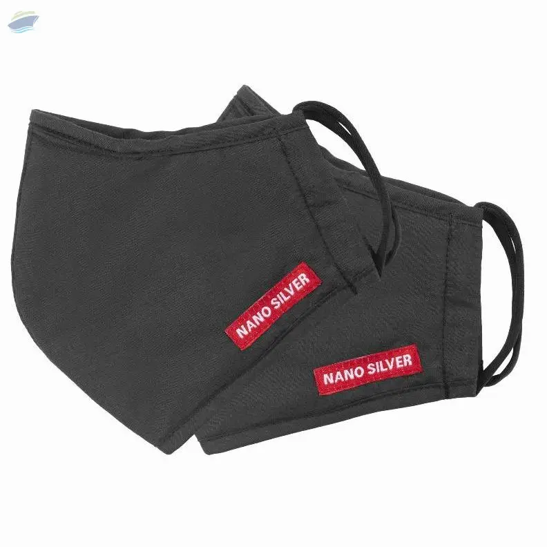 Nano Silver Black Adult Mask 2 PACK