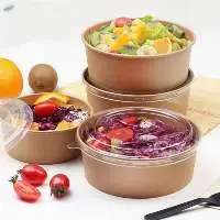 750ml Single Use Kraft Paper Salad Bowl
