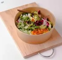 1300ml Salad Bowl In Brown Kraft Paper