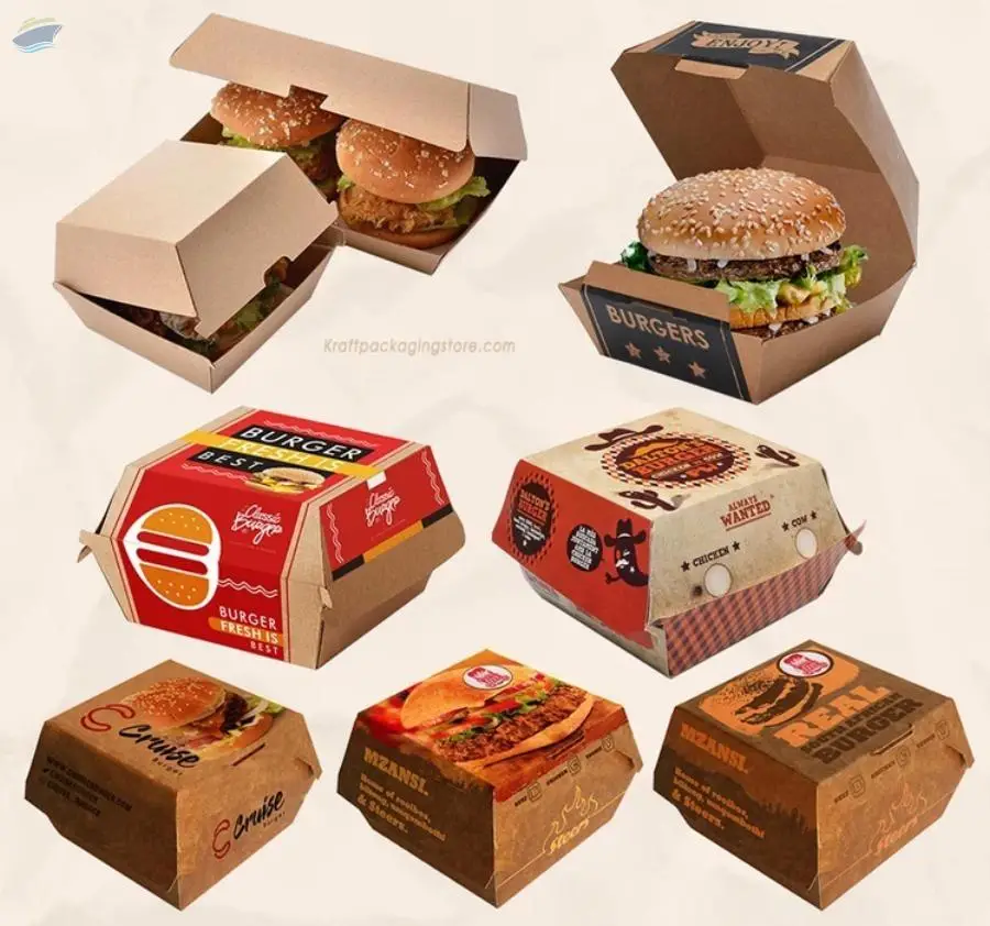 Paper Packaging Box For Hamburger