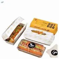 Corrugated Printed Kraft Hamburger Hotdog Box