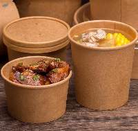 26oz Kraft Soup Bucket In 320gsm