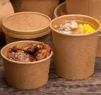 26oz Kraft Soup Bucket In 320gsm