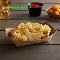 Boat Shape Kraft Snack Tray