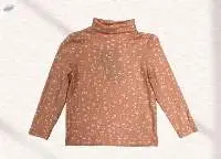 Yixiang Yindie Print Turtleneck Long-sleeved Top