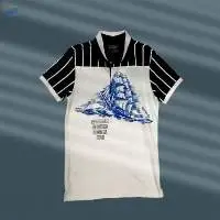 Men's Printed Stripe Sailing Polo Shirt