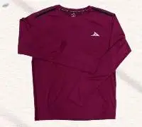 Nylon Round Neck Long Sleeve T-shirt