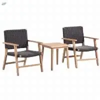 2 Wooden Chair and Small Coffee Table