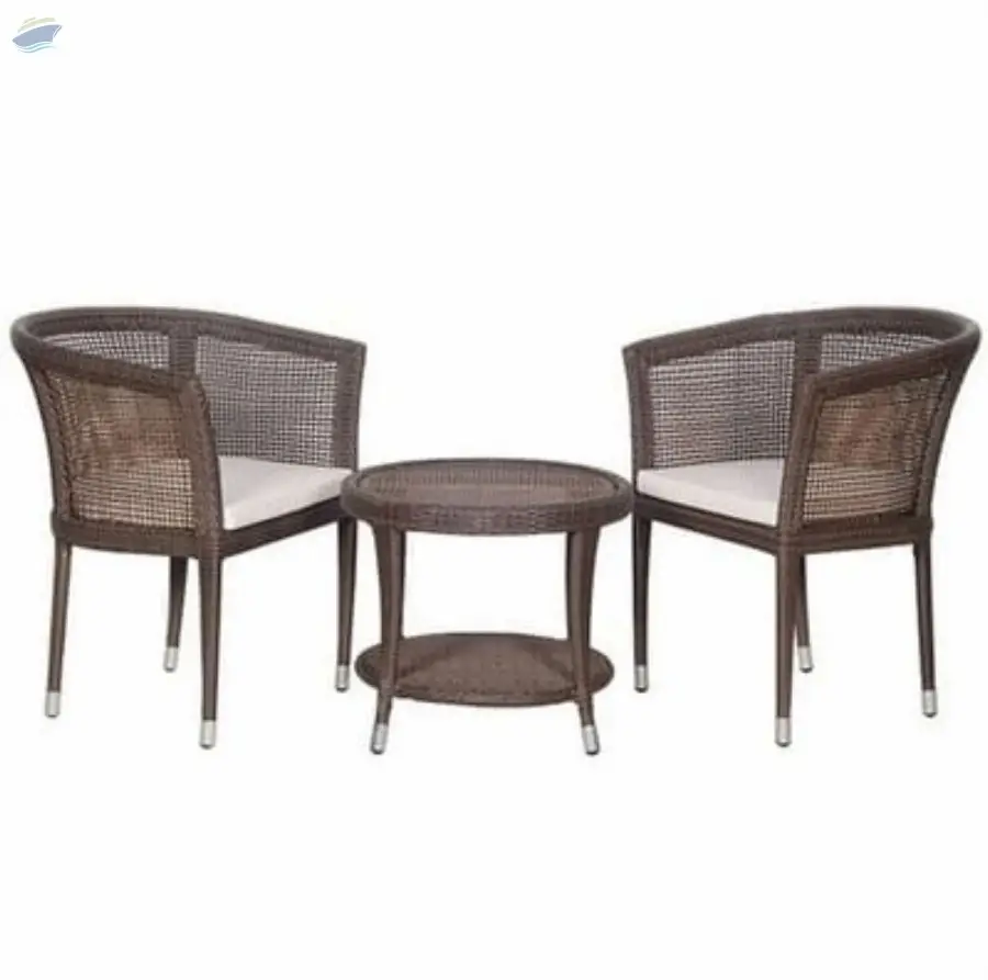 Two Chair and Coffee Table- Brown