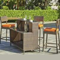 Wicker Bar Chair and Bar Counter
