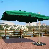 Garden Side Pole Umbrella With Base