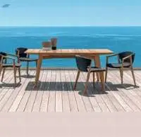 Wooden Dining Table with Arm Chair