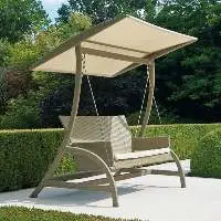 2-Person Outdoor Large Convertible Swing Sofa
