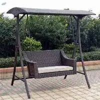 2-Person Outdoor Large Convertible Canopy Sofa