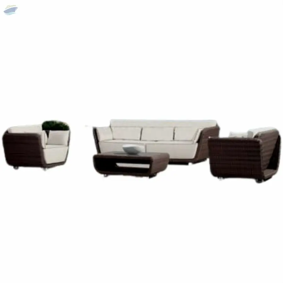 Wicker Cane Outdoor 3+1+1 Seater Sofa