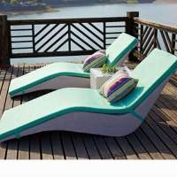 Pool Side Relaxing Lounger and Side Table