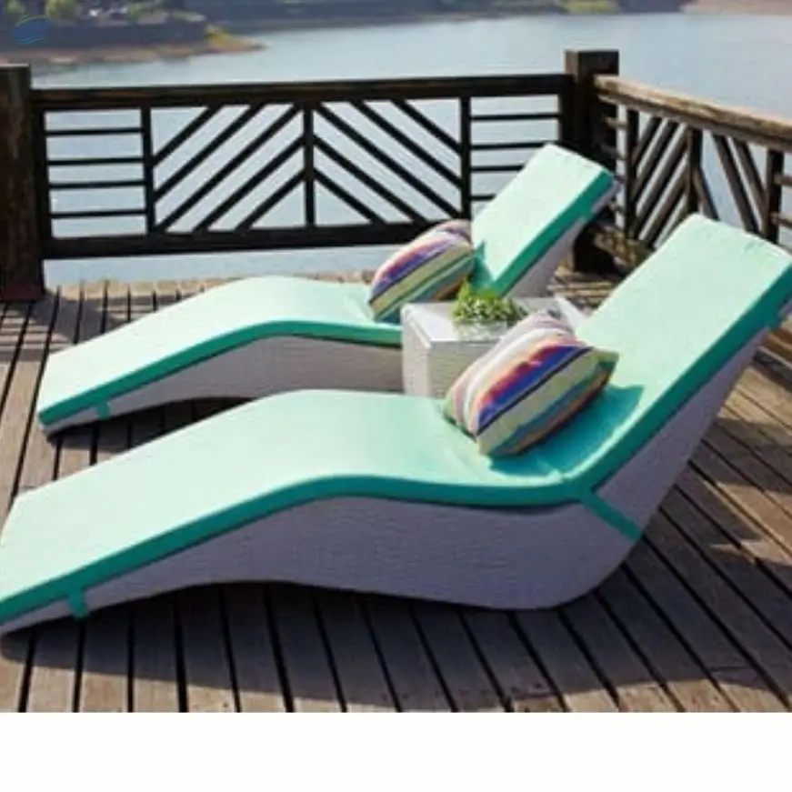 Pool Side Relaxing Lounger and Side Table