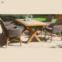 Wicker Wooden Outdoor Coffee Table