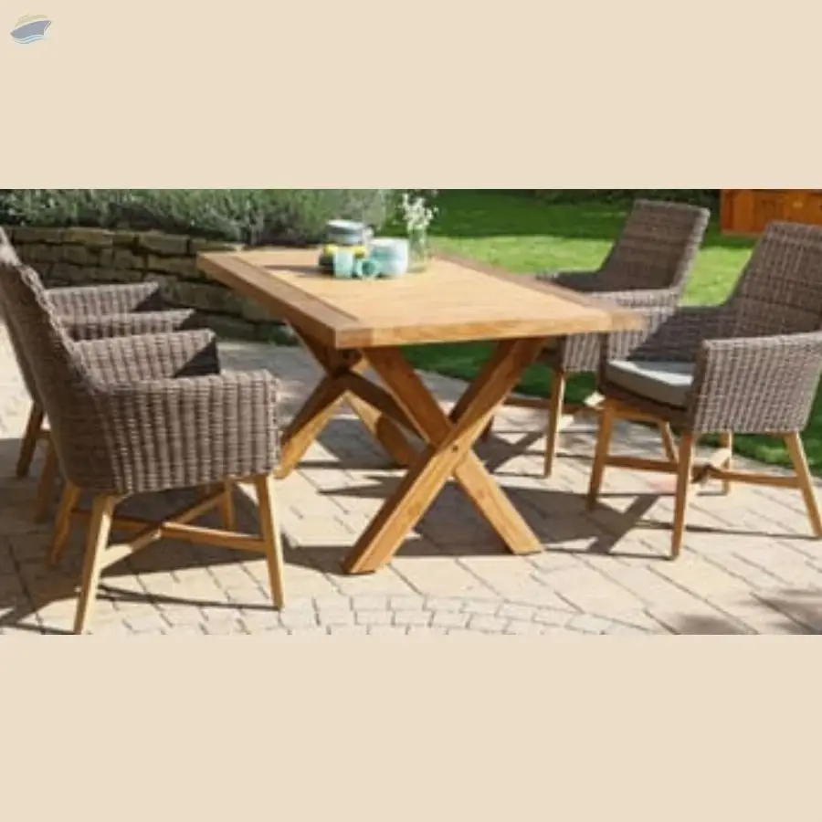 Wicker Wooden Outdoor Coffee Table