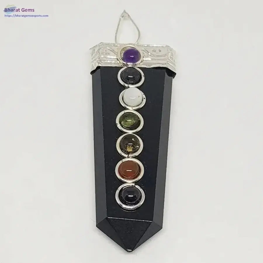 7 Chakra Gemstone Sword Pendant