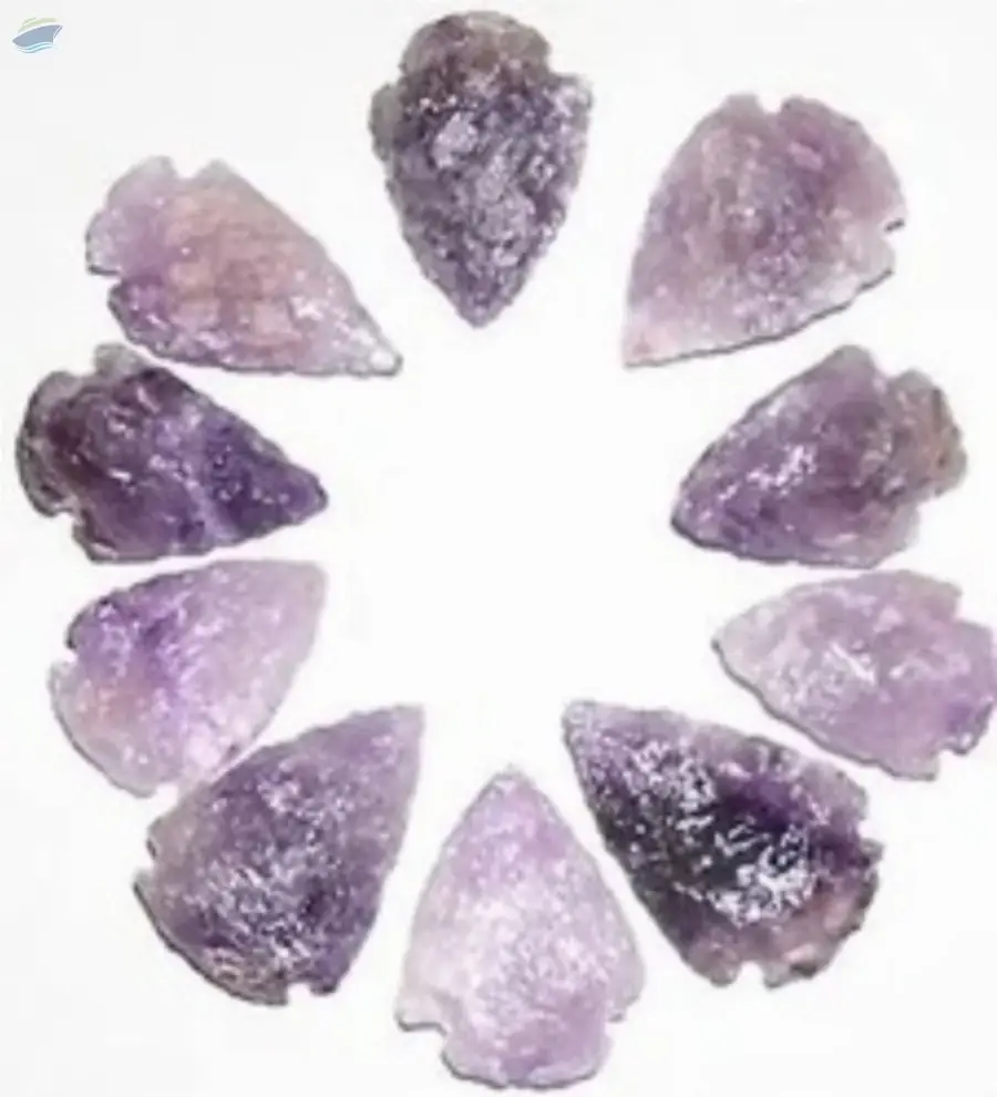Purple Amethyst Gemstone Arrowheads