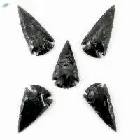 Black Obsidian Gemstone Arrowheads