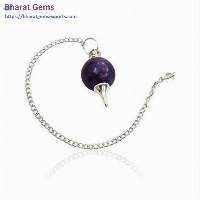 Purple Amethyst Gemstone Ball Pendulum sets