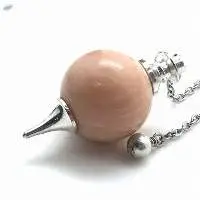 Peach Moonstone Gemstone Ball Pendulum sets