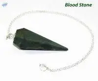 Bloodstone Gemstone Cone Pendulum Dowsing Set