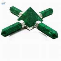 Malachite Stone 4 Point Pyramid Energy Generator