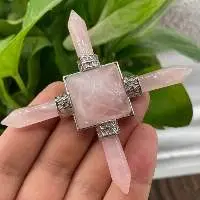 Rose Quartz 4 Point Pyramid Energy Generator