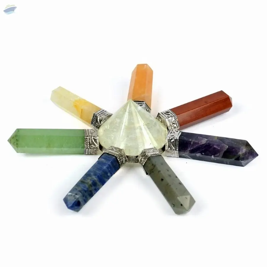 Clear Quartz Chakra 7 Point Pyramid Generator