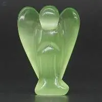 Green Selenite Gemstone Fairy Angel Statue
