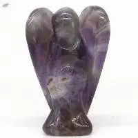 Purple Amethyst Gemstone Fairy Angel Statue