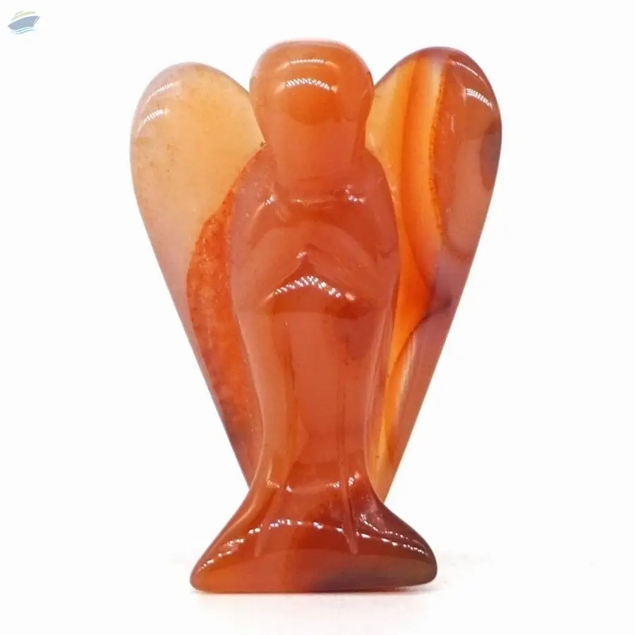 Red Agate Gemstone Fairy Angel Statue