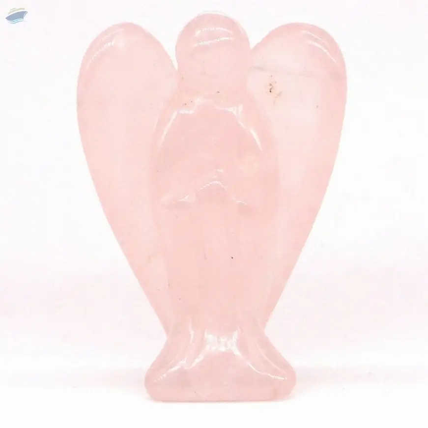 Rose Quartz Gemstone Fairy Angel Statue