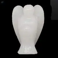 White Jade Gemstone Fairy Angel Statue