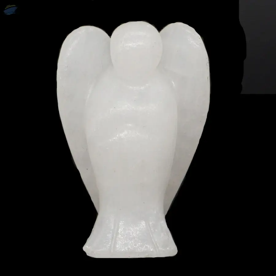 White Jade Gemstone Fairy Angel Statue