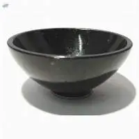 Black Agate Gemstone Reiki Charging Bowl Set