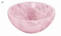 Rose Quartz Gemstone Reiki Charging Bowl Set