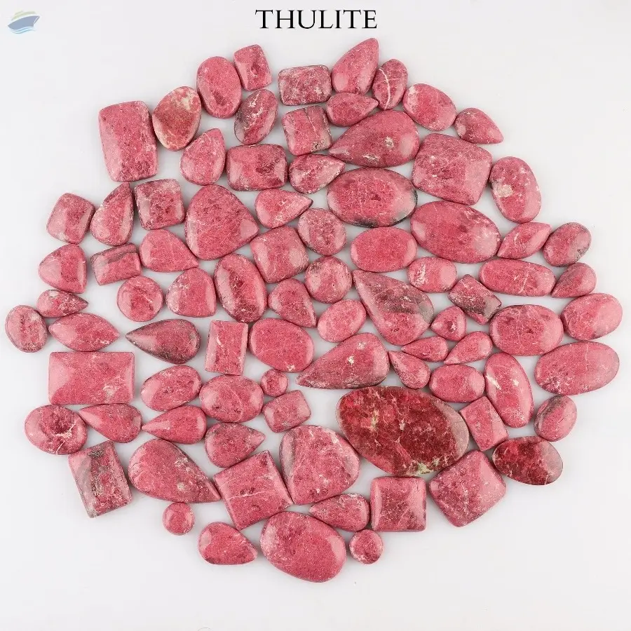 Thulite Gemstone Plain Cabochons